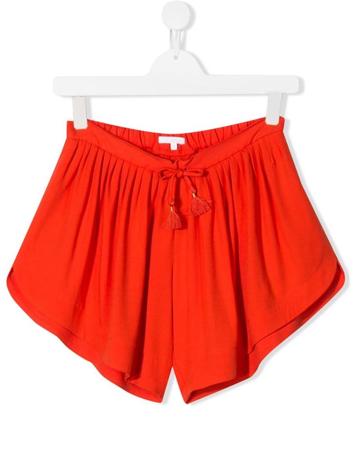 Chloé Kids Sarouel Shorts - Red