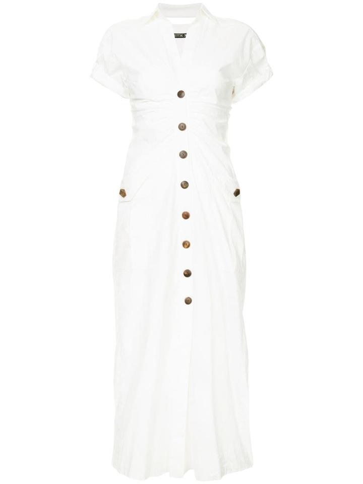 Kitx Ruched Midi Dress - White