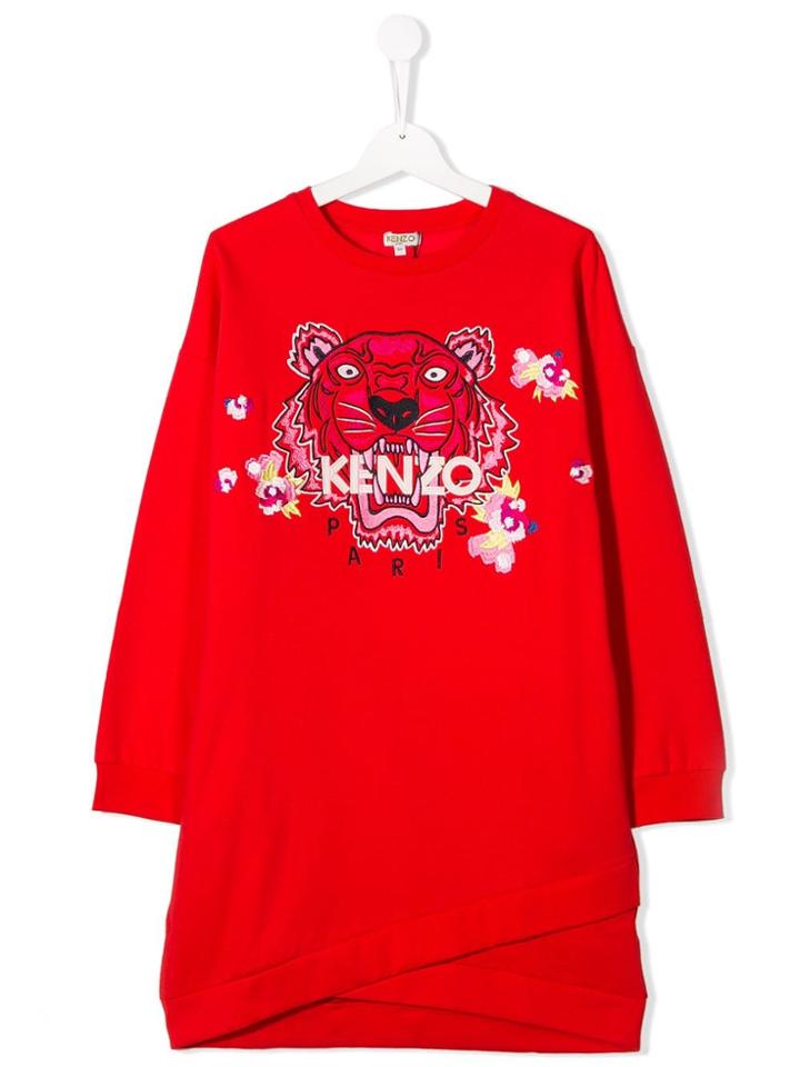 Kenzo Kids Teen Embroidered Tiger Dress