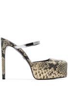 1017 Alyx 9sm 110 Snakeskin Effect Platform Pumps - Green