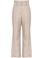 Peter Pilotto High-waist Check Trousers - Silver