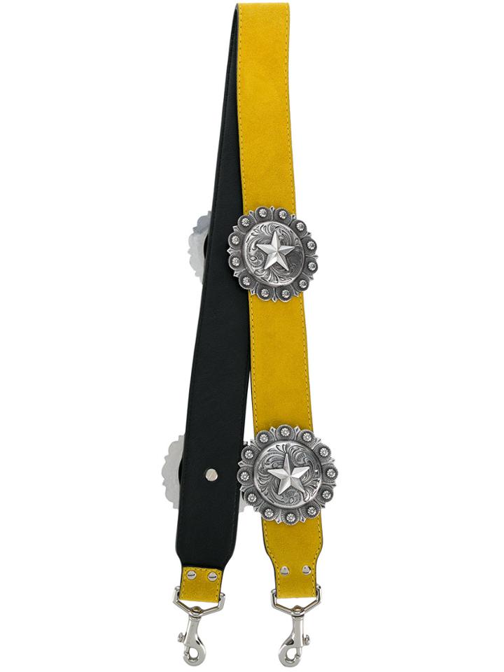 Kate Cate Regina Star Plaque Bag Strap - Yellow & Orange