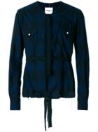 Takahiromiyashita The Soloist Collarless Western Shirt - Blue
