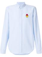 Ami Alexandre Mattiussi Shirt With Smiley Patch - Blue
