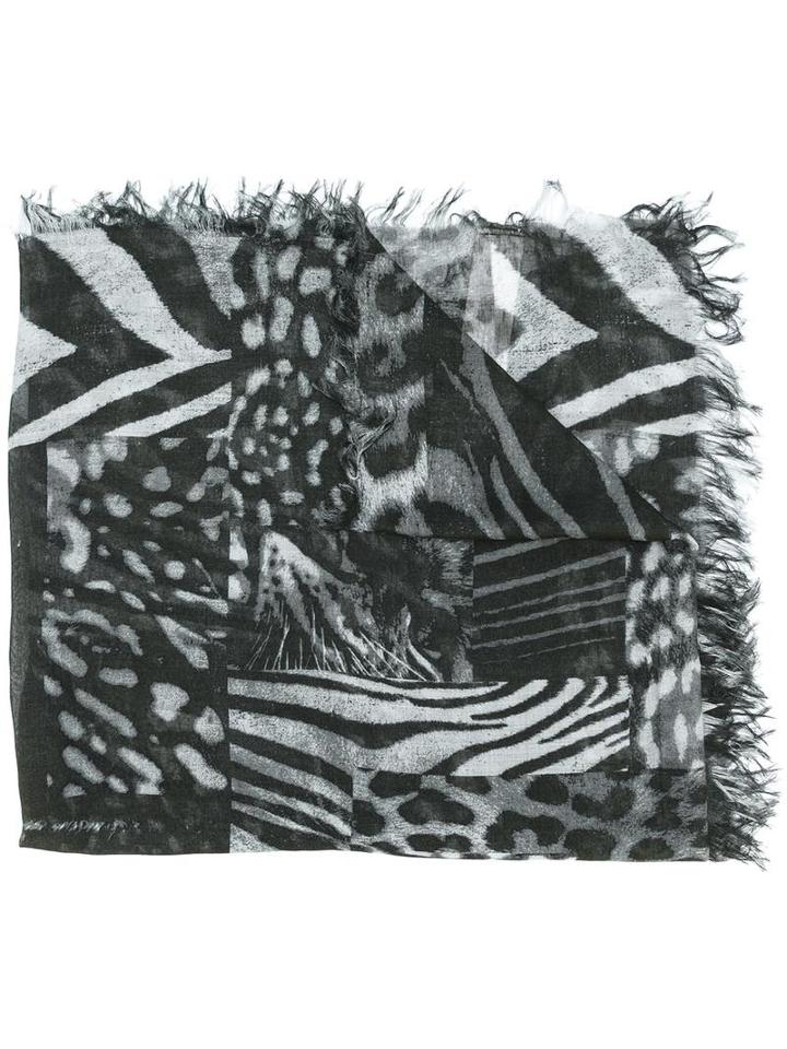 Diesel 'sanimal' Printed Scarf, Adult Unisex, Black, Viscose