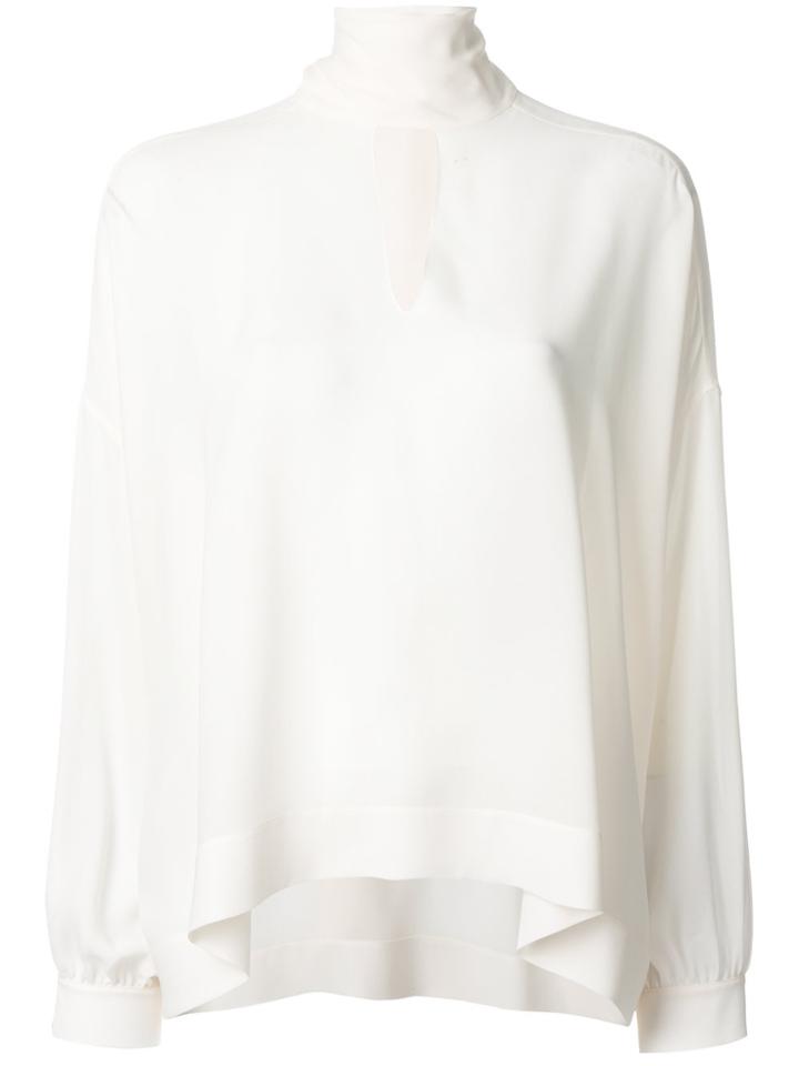 Balenciaga Fluid Vareuse Blouse - White