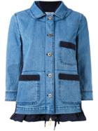 Moncler - Houx Denim Jacket - Women - Cotton/polyamide/polyester - 4, Blue, Cotton/polyamide/polyester