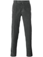Kiton Straight Leg Chinos, Men's, Size: 33, Grey, Cotton/spandex/elastane