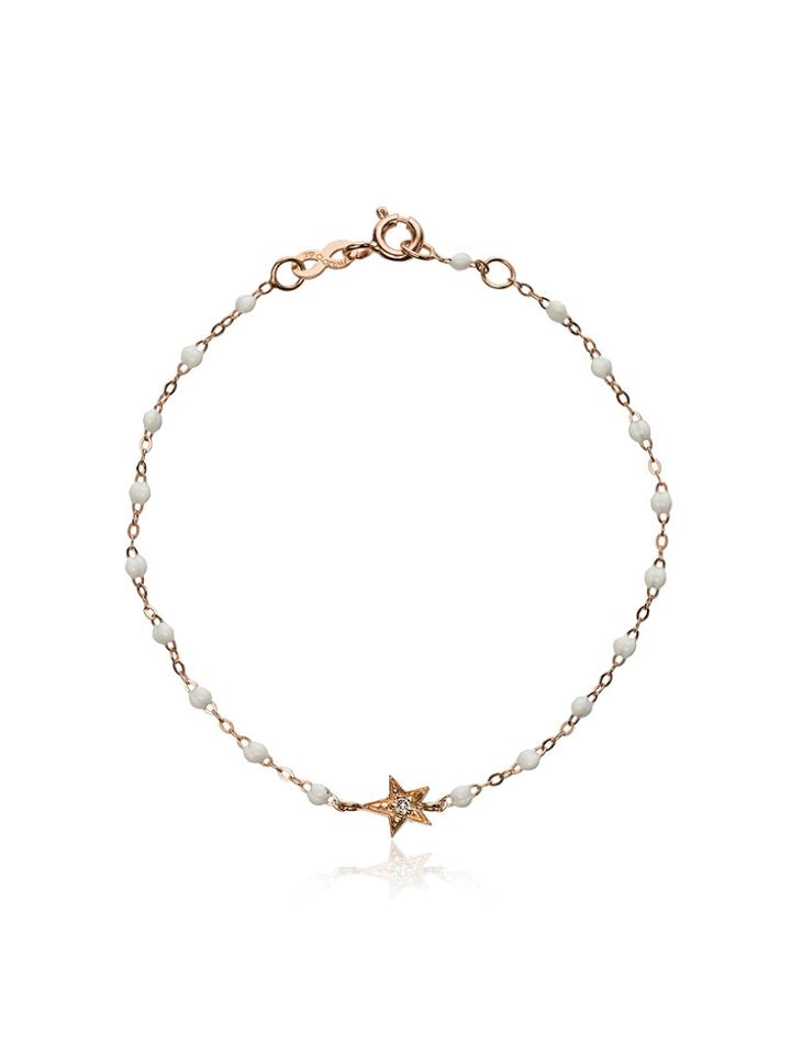 Gigi Clozeau White Rg Star Diamond And Rose Gold Bracelet