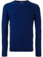 Ballantyne Crew Neck Pullover, Men's, Size: 54, Blue, Cashmere/wool