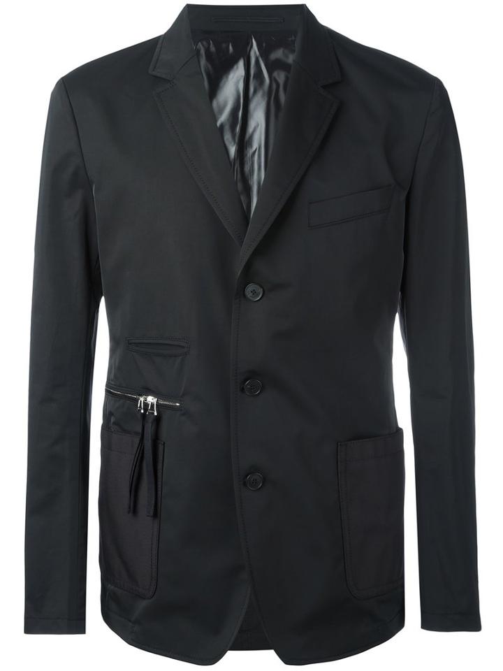 Givenchy Multi Pocket Blazer, Men's, Size: 50, Black, Cotton/polyester/polyamide/cotton