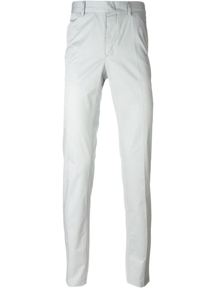 Lanvin Tailored Trousers, Men's, Size: 52, White, Cotton