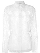Carven Sheer Embroidered Blouse