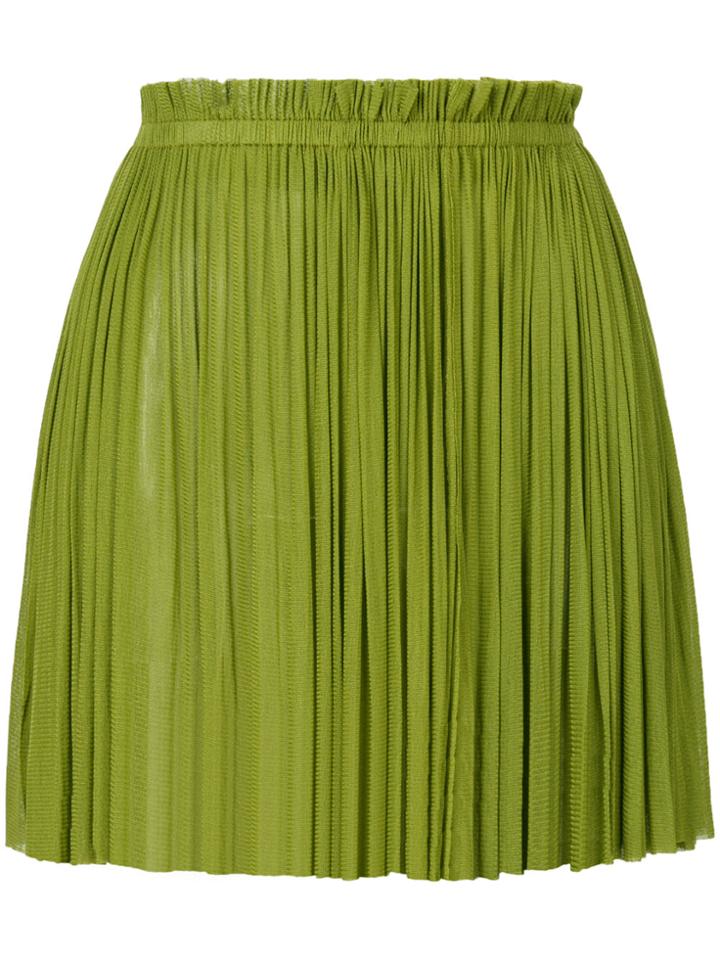 Elena Makri Pleated Mini Skirt - Green