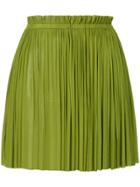 Elena Makri Pleated Mini Skirt - Green