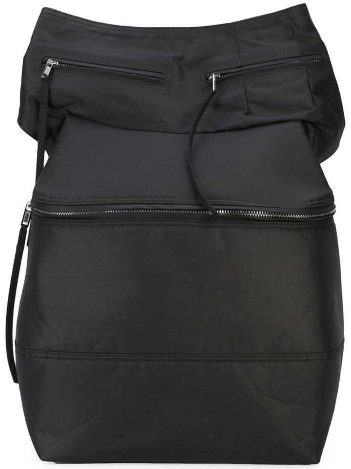 Rick Owens One Shoulder Messenger Backpack - Black