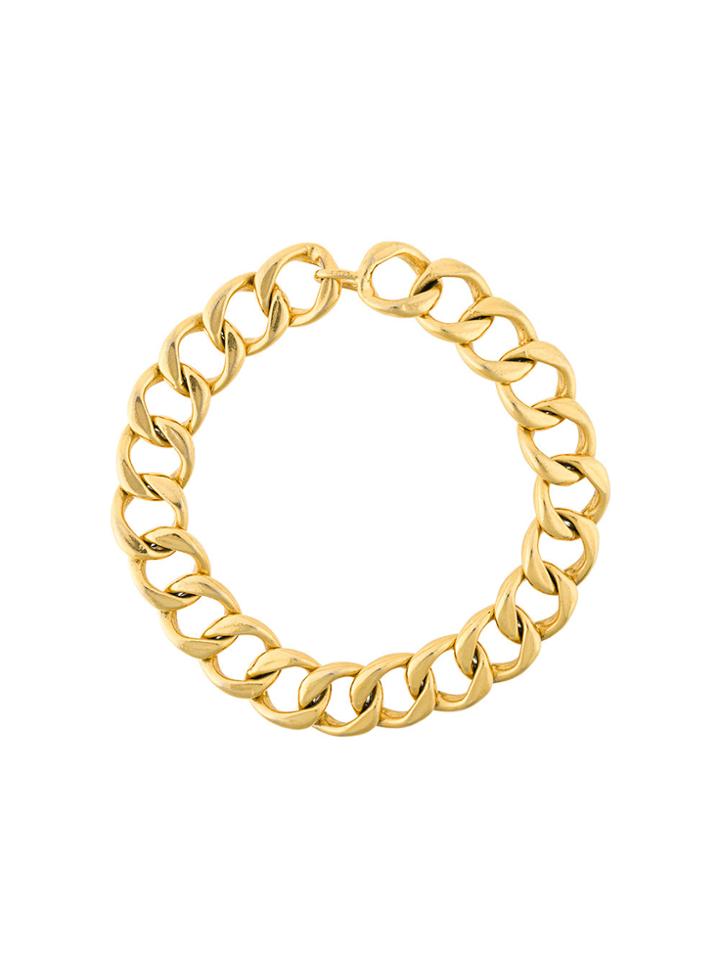 Chanel Vintage Gourmette Necklace - Metallic