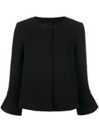 L'autre Chose Flared Cropped Jacket - Black