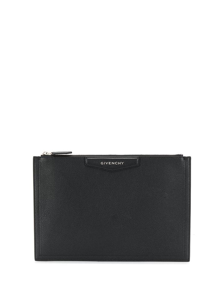 Givenchy Logo Plaque Clutch - Black