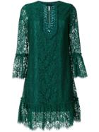 John Richmond Jewelled Scalloped Dress - Green
