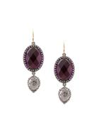 Larkspur & Hawk Sadie Oval And Pear Scarlet Earrings - Purple