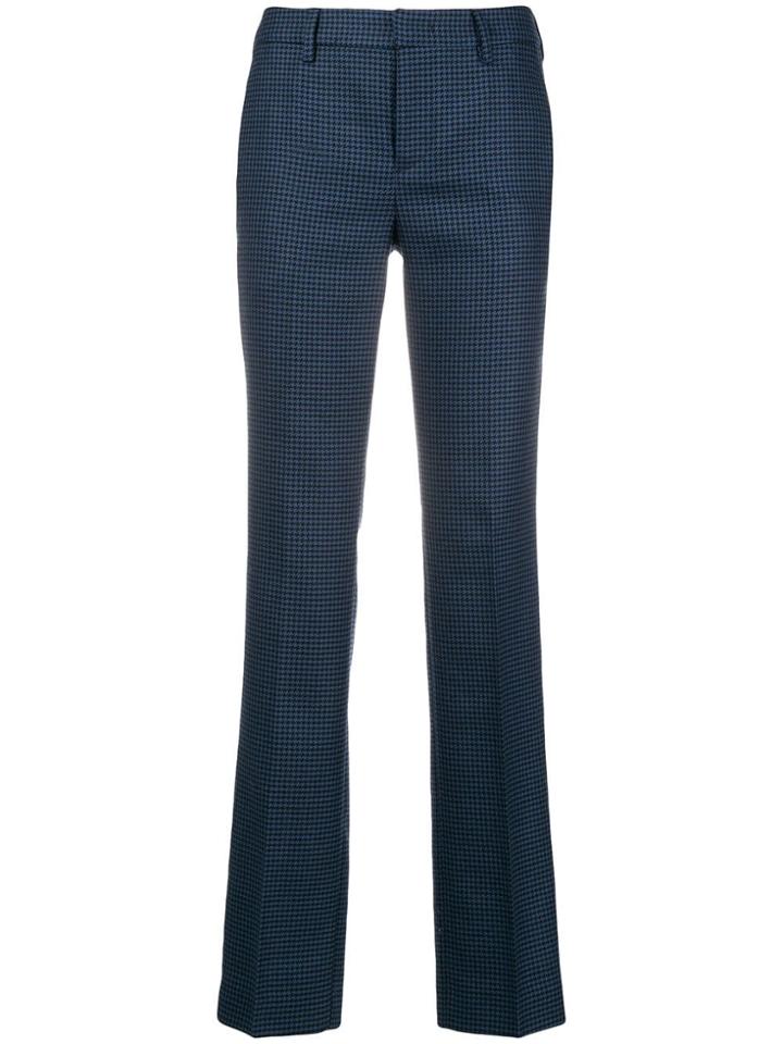 Pt01 Houndstooth Trousers - Blue