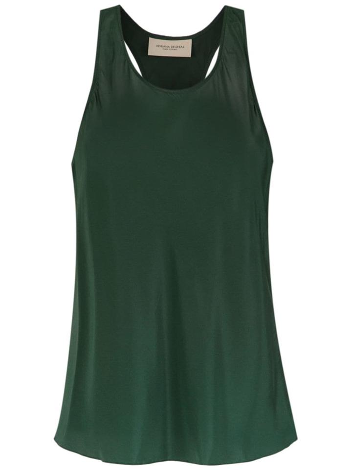 Adriana Degreas Silk Tank Top - Green