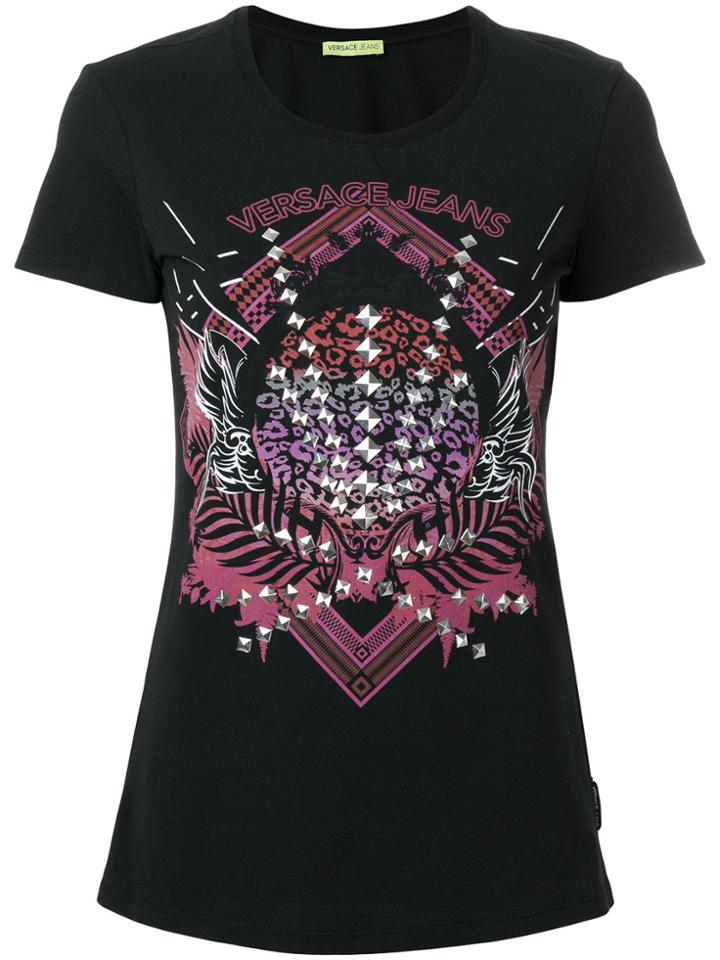 Versace Jeans Studded T-shirt - Black