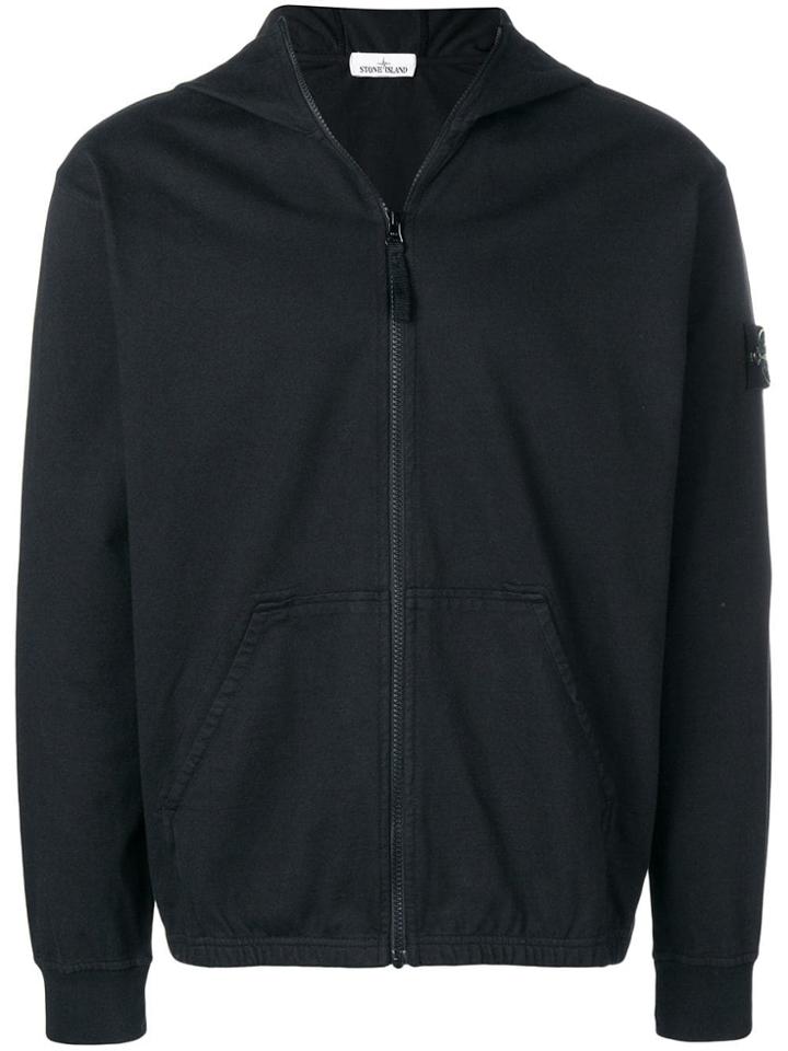 Stone Island Logo Patch Zipped - Black