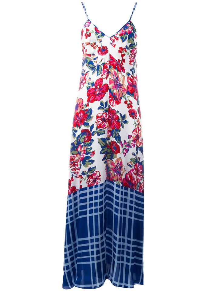 Dondup Narret Floral Print Dress, Women's, Size: 42, Viscose/cupro/spandex/elastane