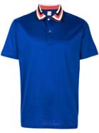 Paul Smith Contrast Stripe-collar Polo Shirt - Blue