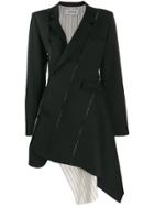 Monse Asymmetric Hem Coat - Black
