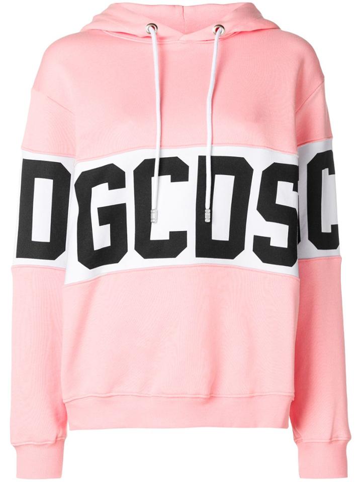 Gcds Logo Stripe Hoodie - Pink & Purple
