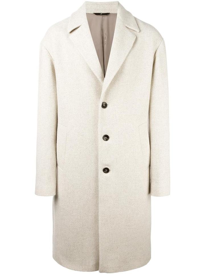 Hevo 'ostuni' Coat, Men's, Size: 46, White, Viscose/virgin Wool/polyamide