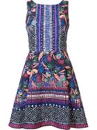 Saloni Floral Jacquard Dress, Women's, Size: 10, Polyamide/polyester/acetate