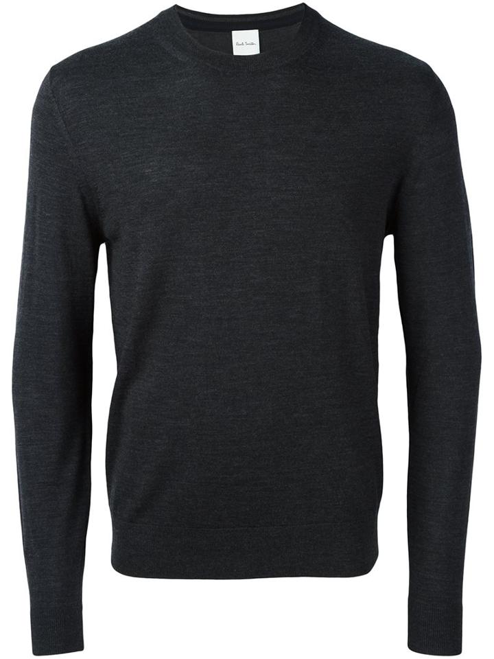 Paul Smith Crew Neck Jumper, Men's, Size: Large, Grey, Merino