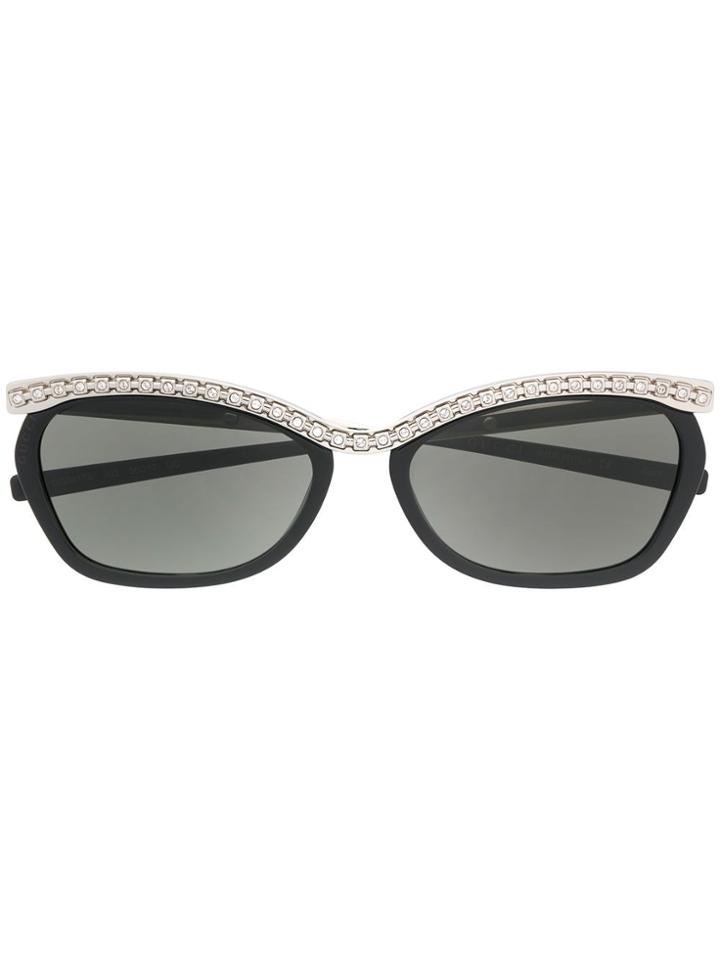Gucci Eyewear Crystal Embellished Sunglasses - Silver