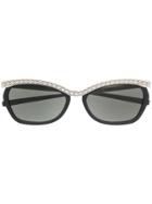 Gucci Eyewear Crystal Embellished Sunglasses - Silver