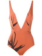 Haight Printed 'fernanda' Swimsuit, Women's, Size: P, Yellow/orange, Polyamide/spandex/elastane