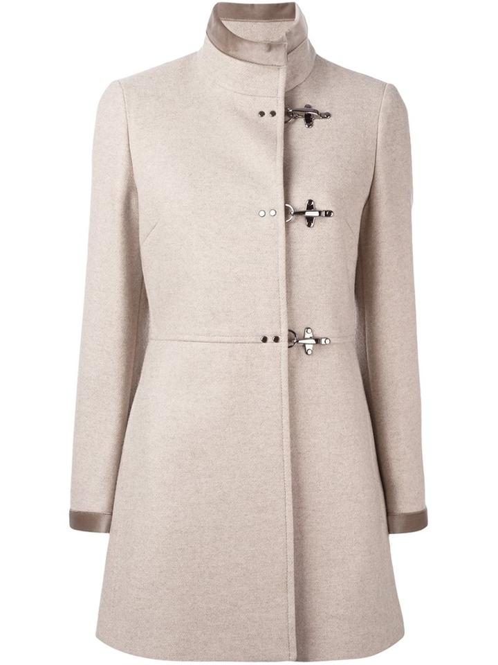 Fay Single Breasted Coat, Women's, Size: Small, Nude/neutrals, Acrylic/acetate/viscose/virgin Wool
