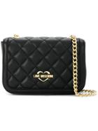 Love Moschino Logo Quilted Cross-body Bag - Black