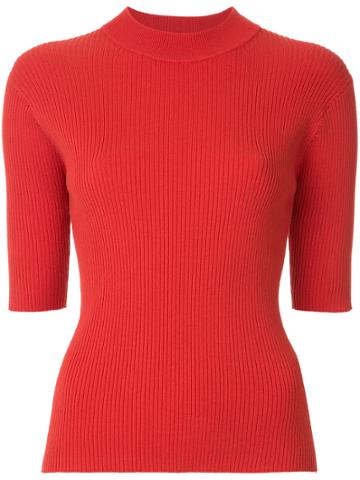 Clane Slim Fit Knitted Top - Red