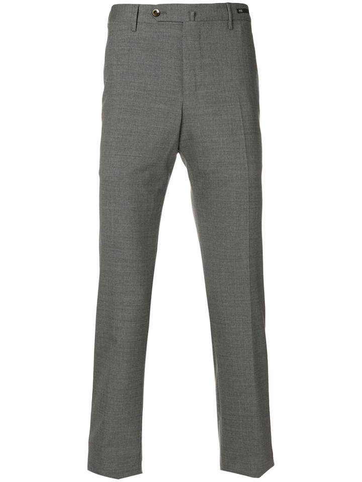 Pt01 Slim Fit Tailored Trousers - Grey