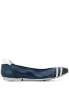Hogan Striped Ballerina Shoes - Blue