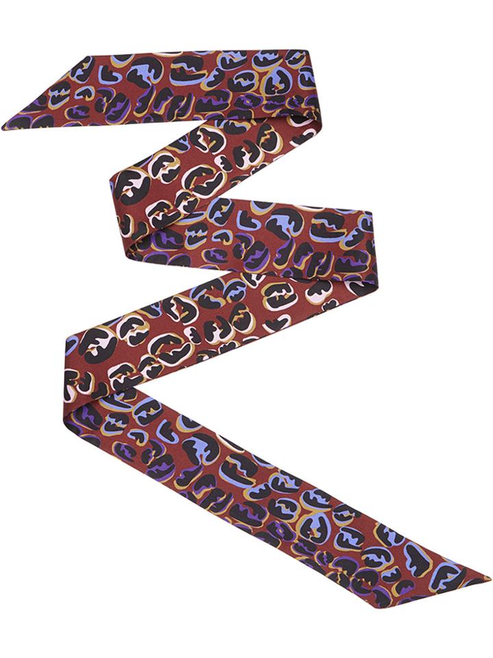 Fendi Logo Splash Print Wrappy Scarf - Red