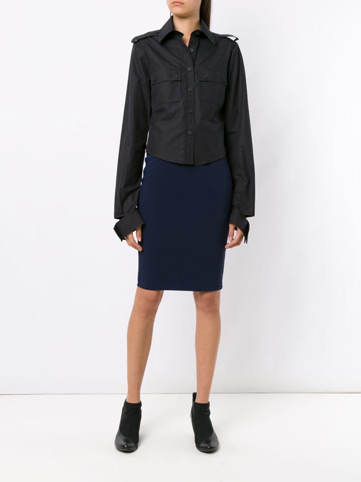 Gloria Coelho Martingale Detail Shirt - Black