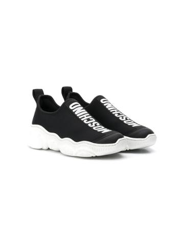 Moschino Kids Teen Logo Sock Sneakers - Black