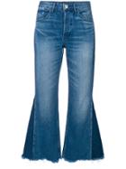 3x1 W4 Higher Ground Crop Flare Jeans - Blue