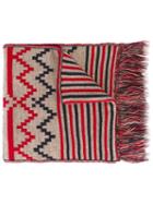Woolrich Woolen Mills Seasonal Pattern Scarf, Women's, Beige, Acrylic/alpaca/virgin Wool