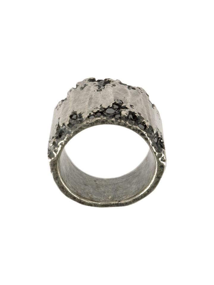 Tobias Wistisen Double Edge Stones Ring - Metallic